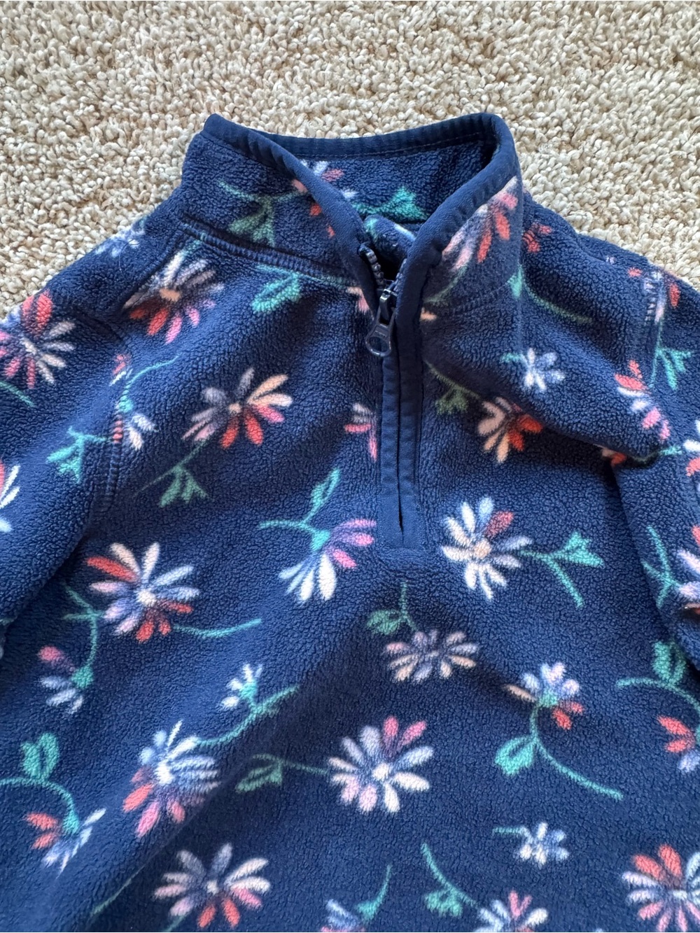Baby Girl Clothes Lot 12M Fleece sweatshirt Fleece Vest Bodysuits Floral Outfit - Picture 14 of 15